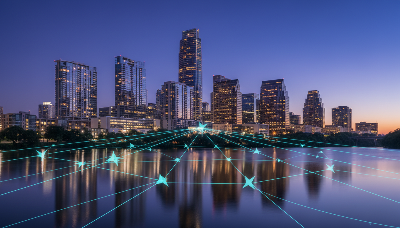 Austin skyline representing the city's sustainable future